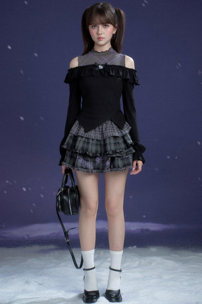 Whispers of Dark Petals Top