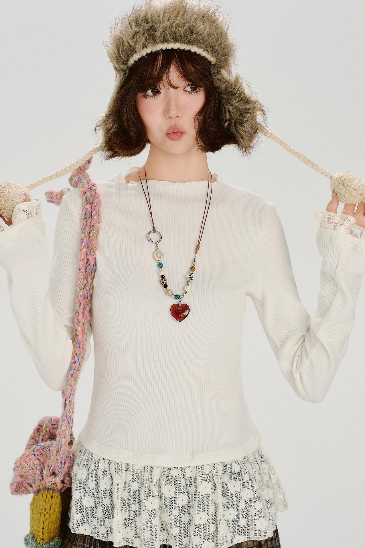 レトロレースレイヤートップ