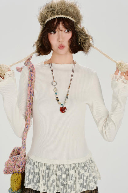 レトロレースレイヤートップ