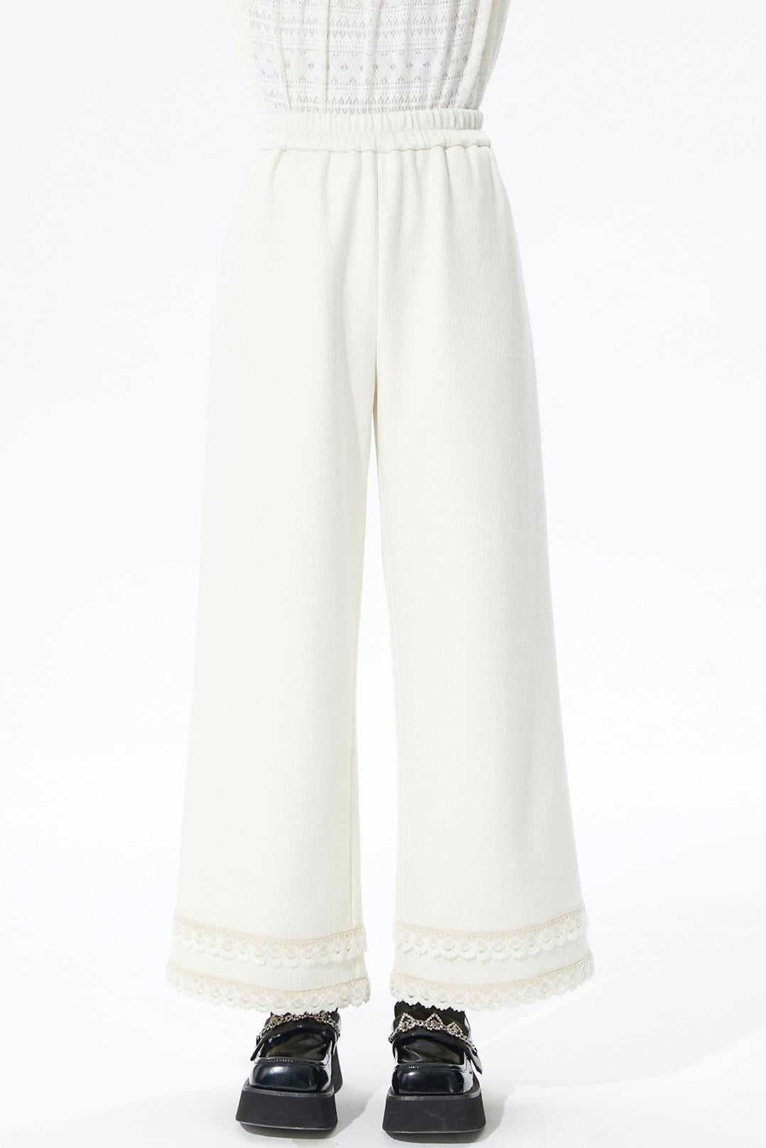 Off-White Lace Knit Pants
