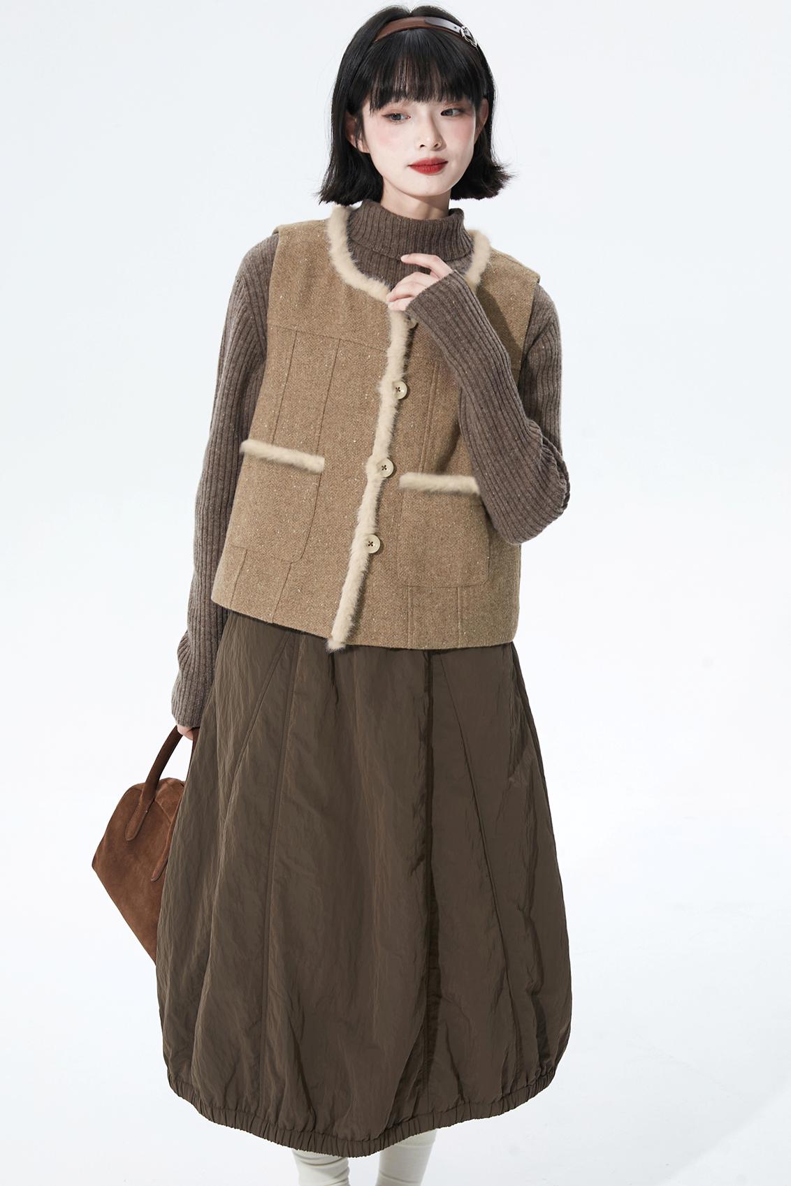 Oatmeal Speckled Woollen Vest