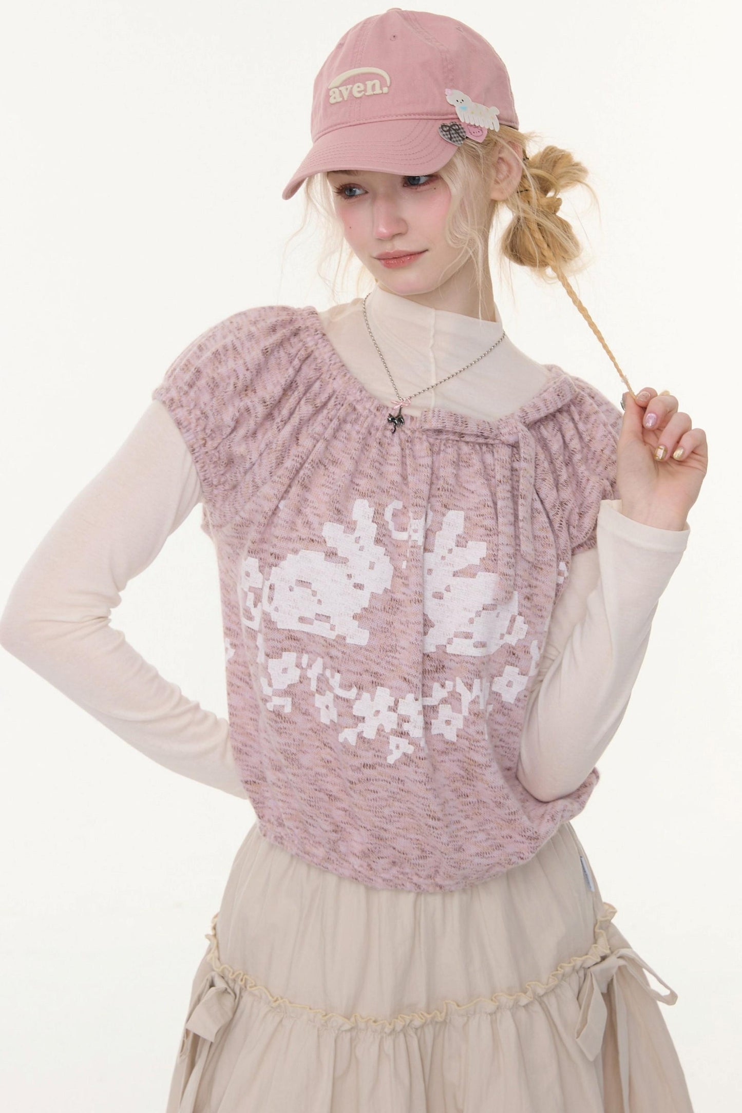 Rabbit Shadow Knitted Top