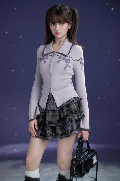 Sweet Ribbon Slim Cardigan