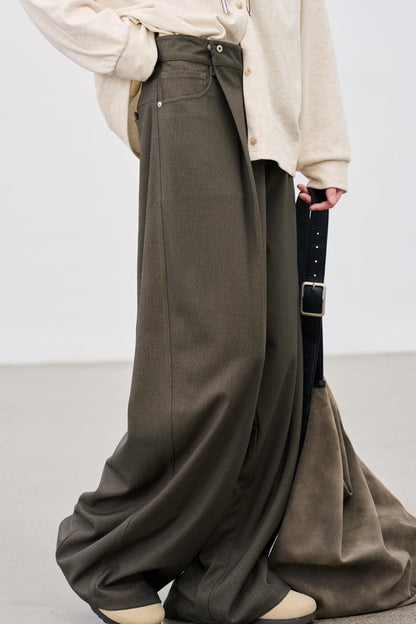 ソリッドドレーピーロングパンツ