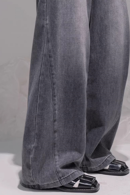 インクグレイストレートデニムパンツ