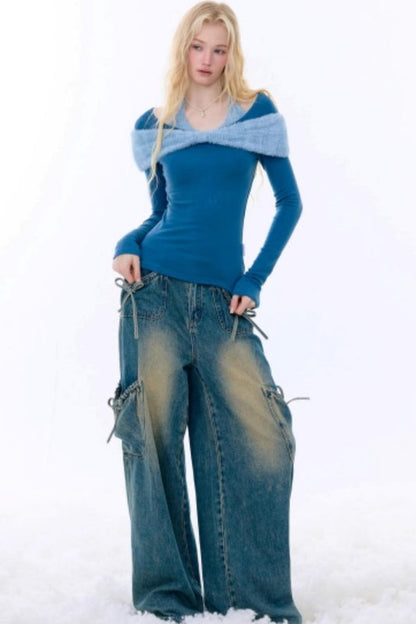 プラッシュボウホルタートップ