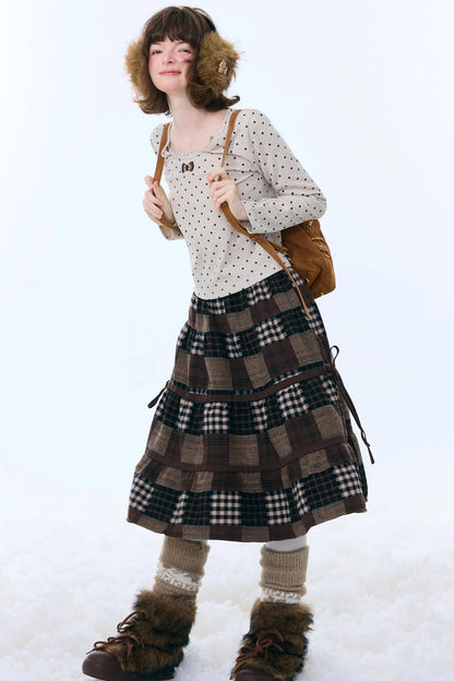 Polka Dot Chain Knit Top