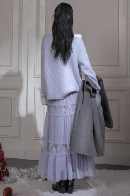 ホリデースノーフレークワンショルダートップス