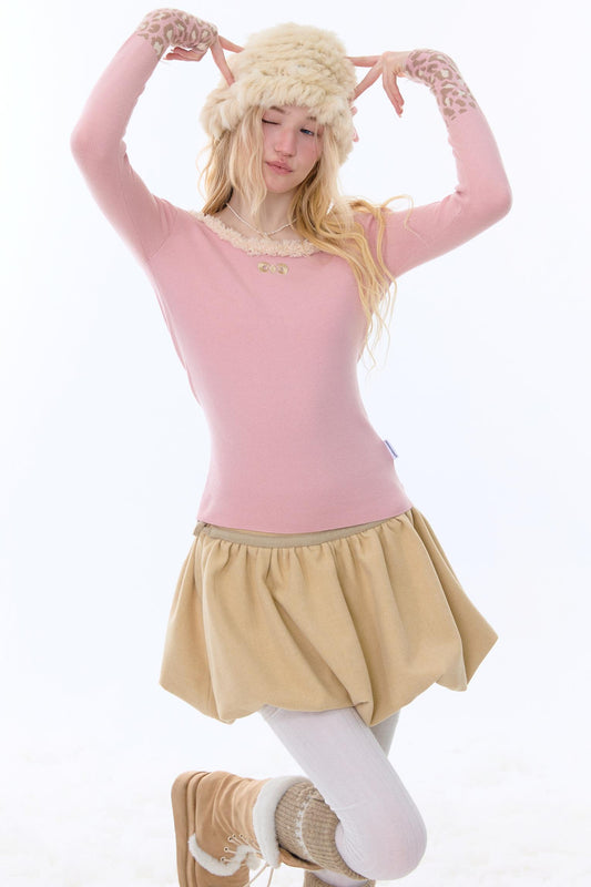 レオパードプリントニットセーター