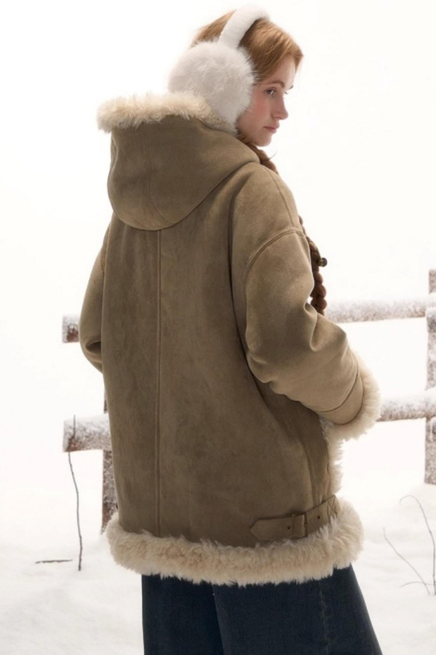 リバーシブルスエードファーコート