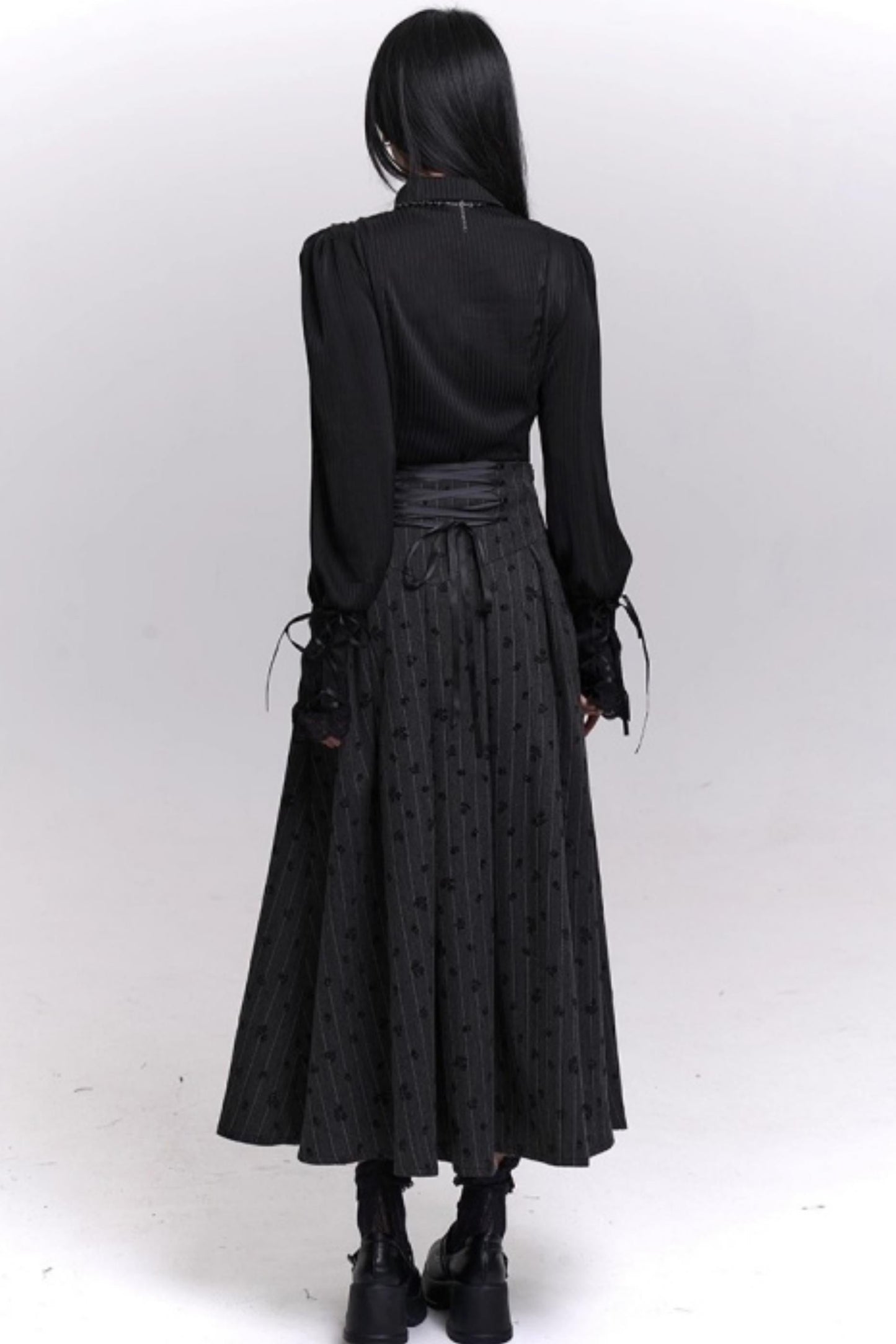 クラシックストライプパターンエーラインスカート