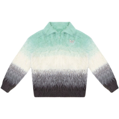 レトログラデーションブイネックセーター