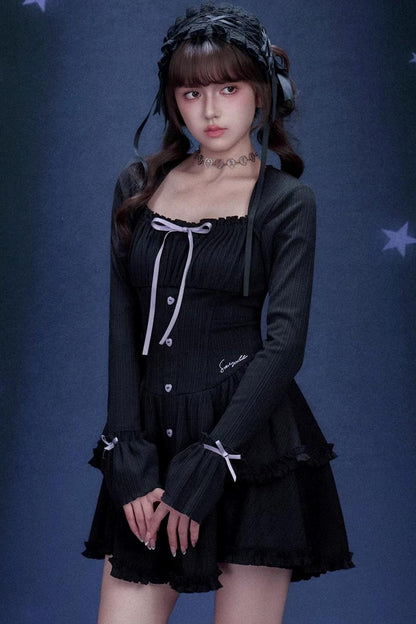 Black and Purple Cake Dress