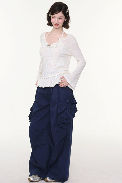 Bow Detail Cargo Pants