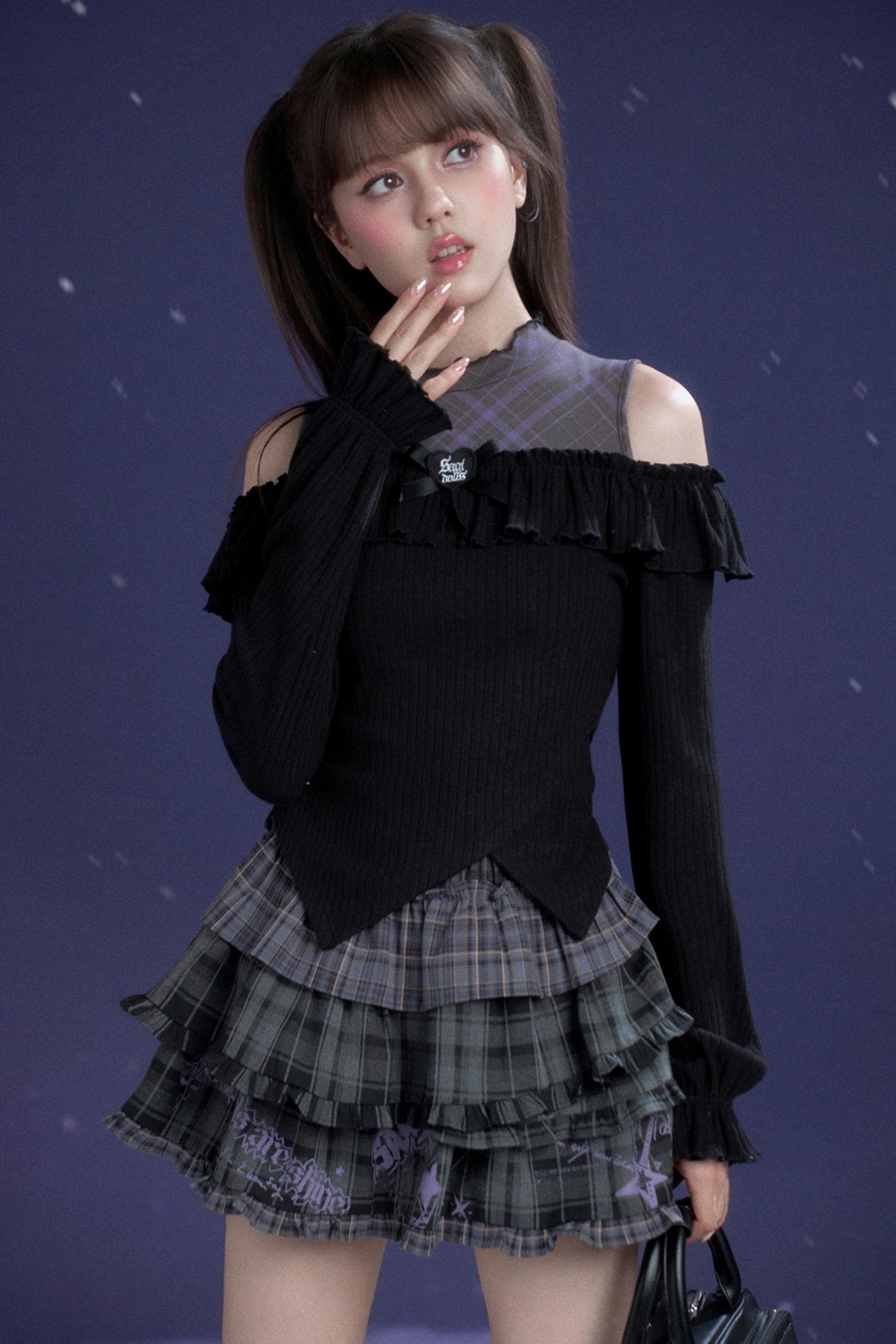 Whispers of Dark Petals Top