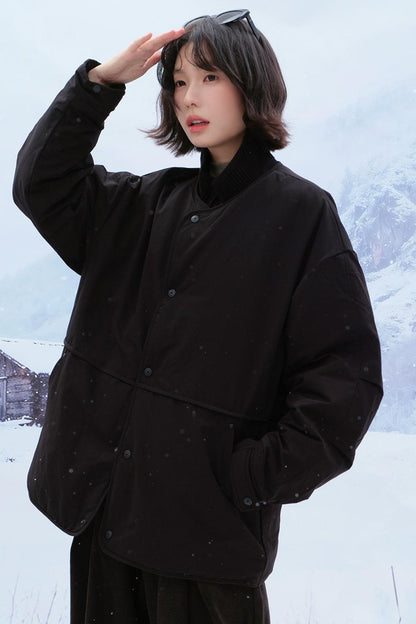 モードソリッドカラーダウンジャケット