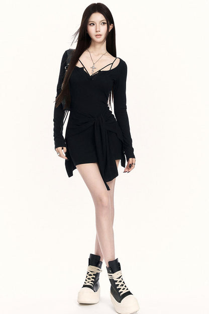 モードウエストシンチングドレス