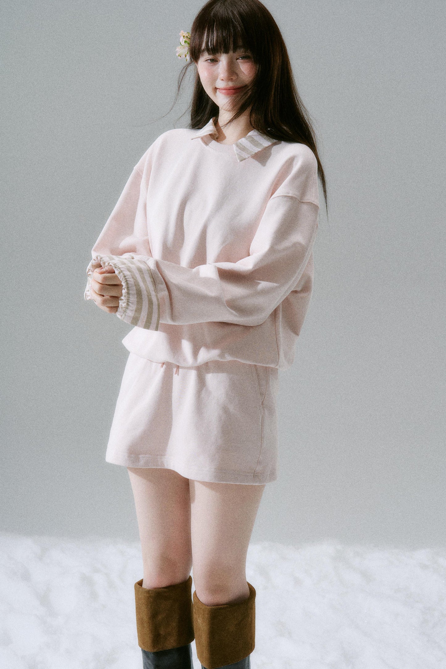 Loose Sweatshirt + Skirt