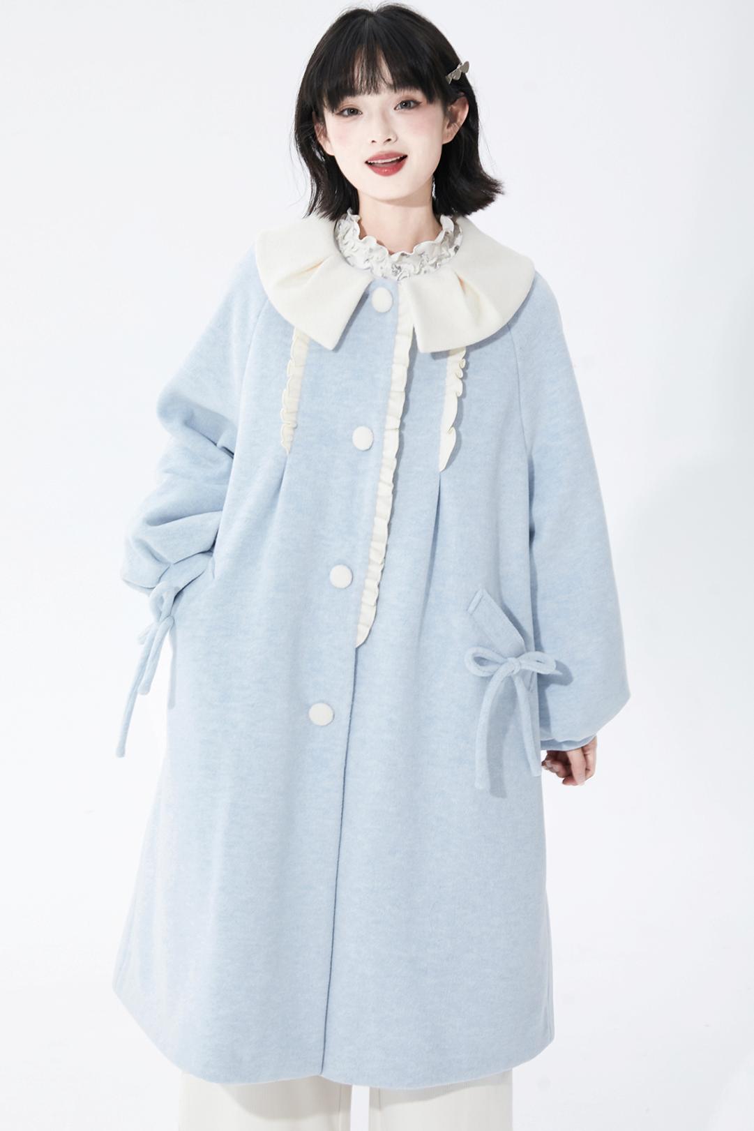 ロータスリーフカラ―ウールンコート