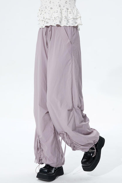 Gray purple fleece lined pants