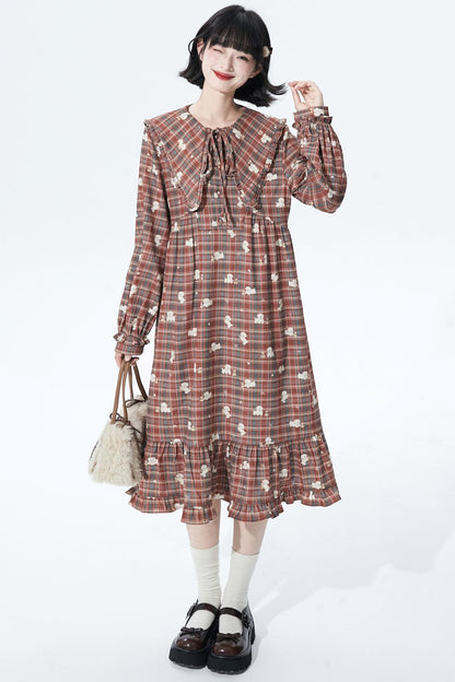 Checkered Puppy Collar Dress