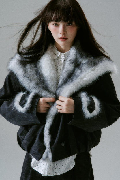 Big Fur Collar Mode Jacket