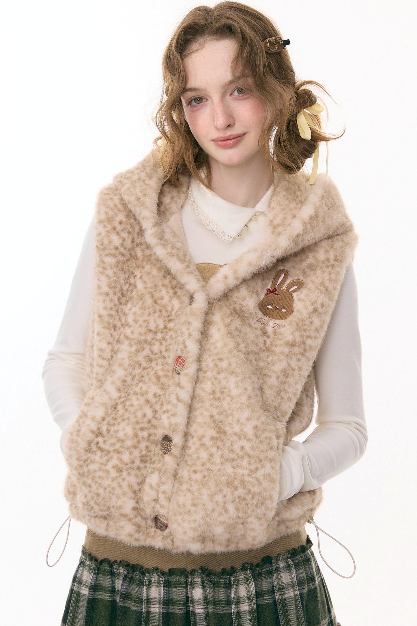 Faux Fur Rabbit Ear Vest