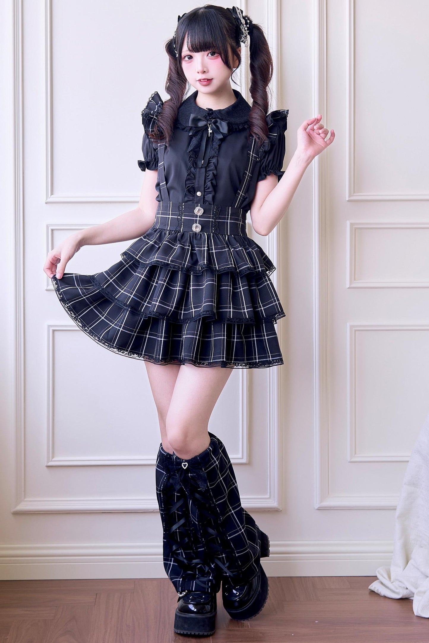 サブカル地雷ビブスカートセットアップ