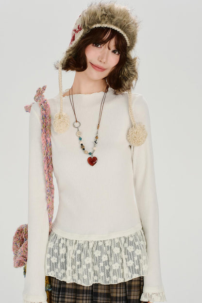 レトロレースレイヤートップ