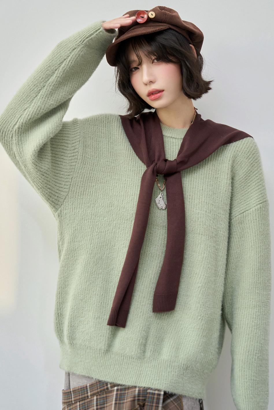 Gravity Color Block Shawl Collar Sweater