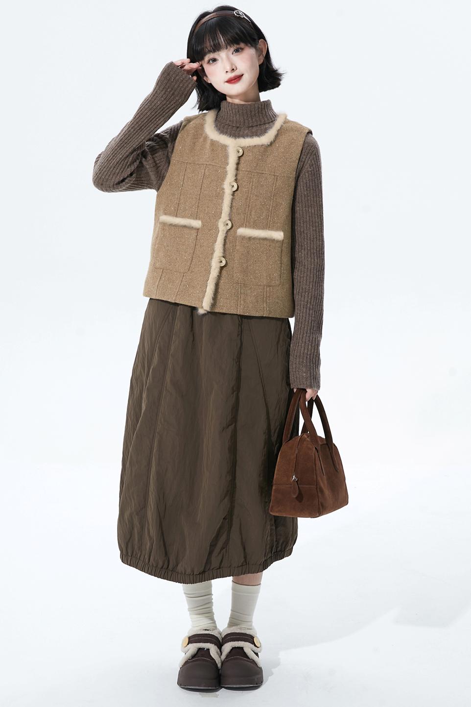 Oatmeal Speckled Woollen Vest