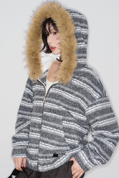 フェアアイルファーカラージャケット