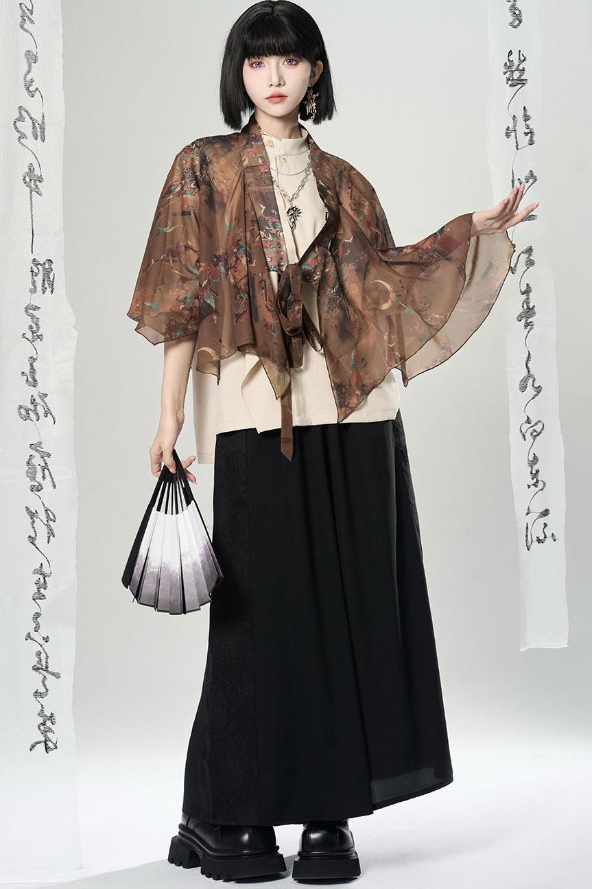 Lagenlook-Set mit weiter Hose im China-Stil