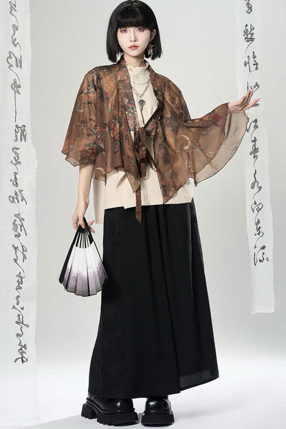 Lagenlook-Set mit weiter Hose im China-Stil