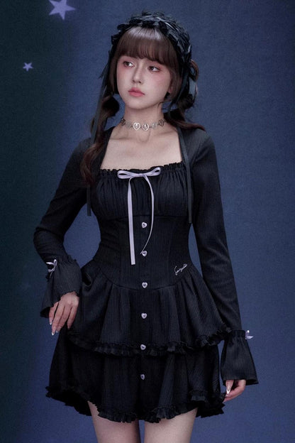 Black and Purple Cake Dress