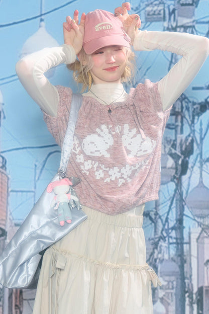 Rabbit Shadow Knitted Top