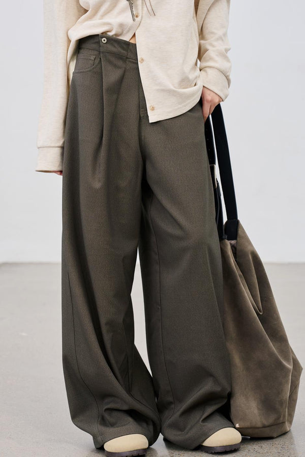 ソリッドドレーピーロングパンツ