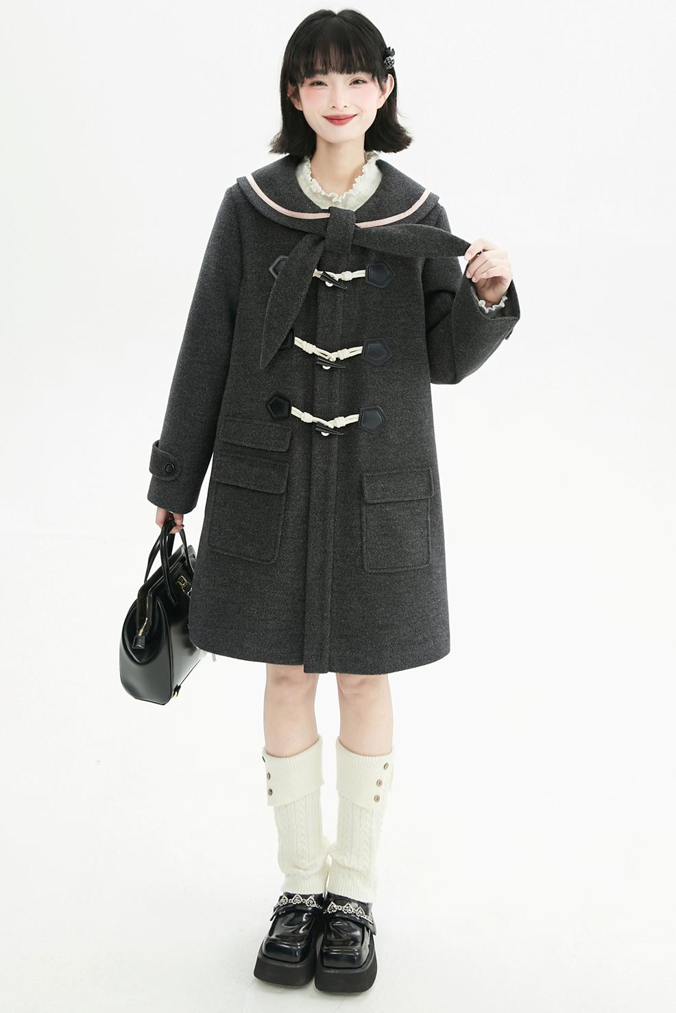 ストラクチャードウールブレンドコート