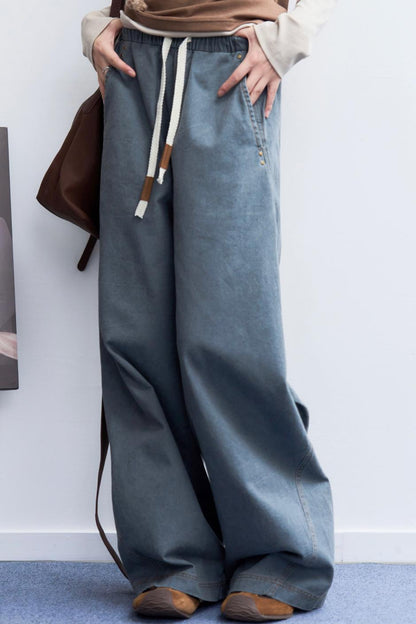 ルーズフィットスラックススタイルパンツ