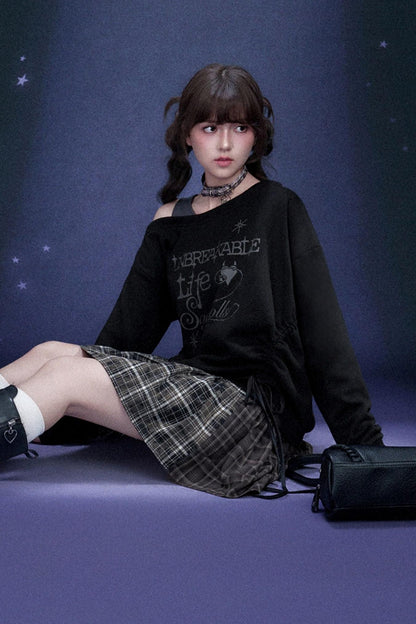 Dark Graffiti Sweatshirt Dress