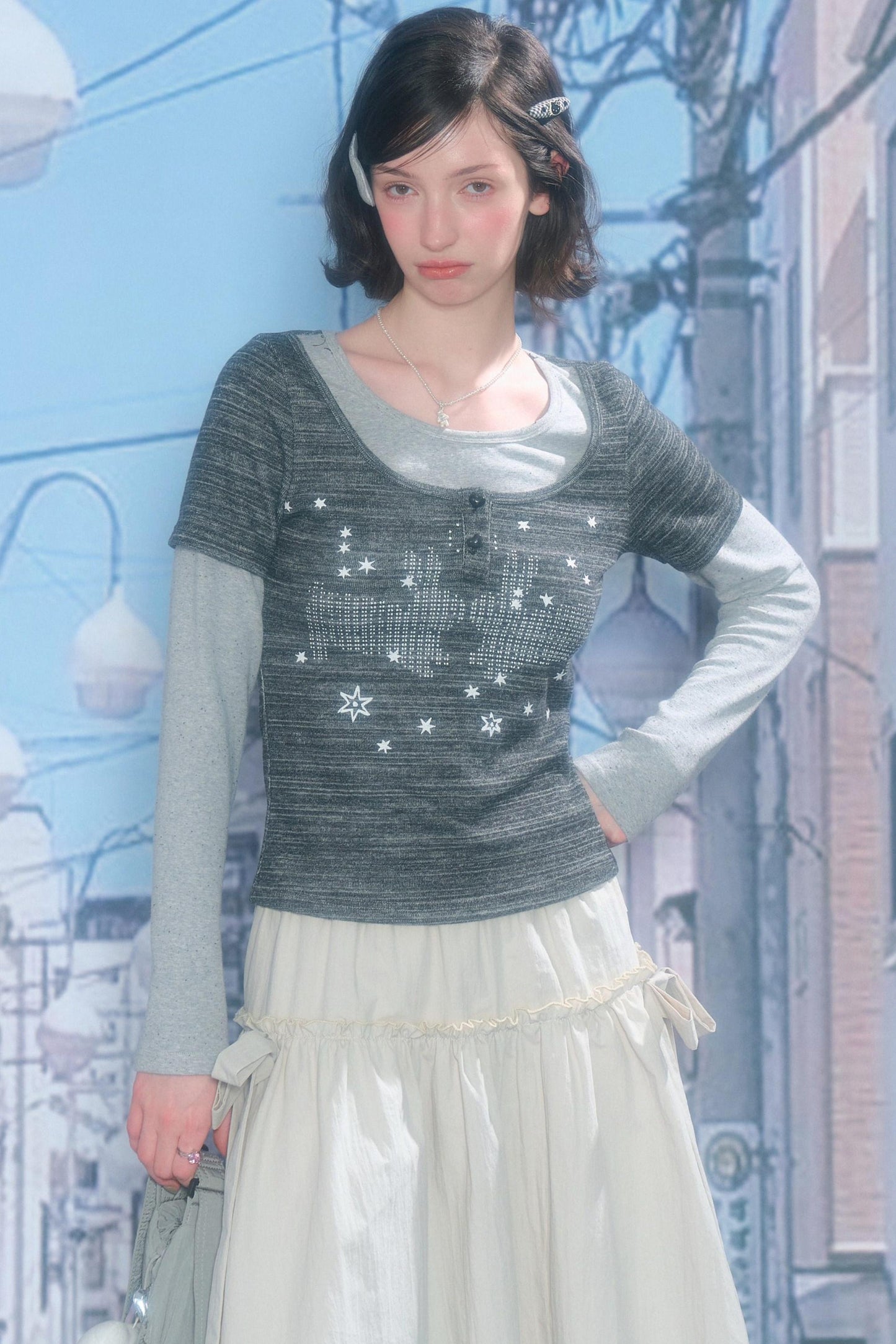 Starry Night Retro Top