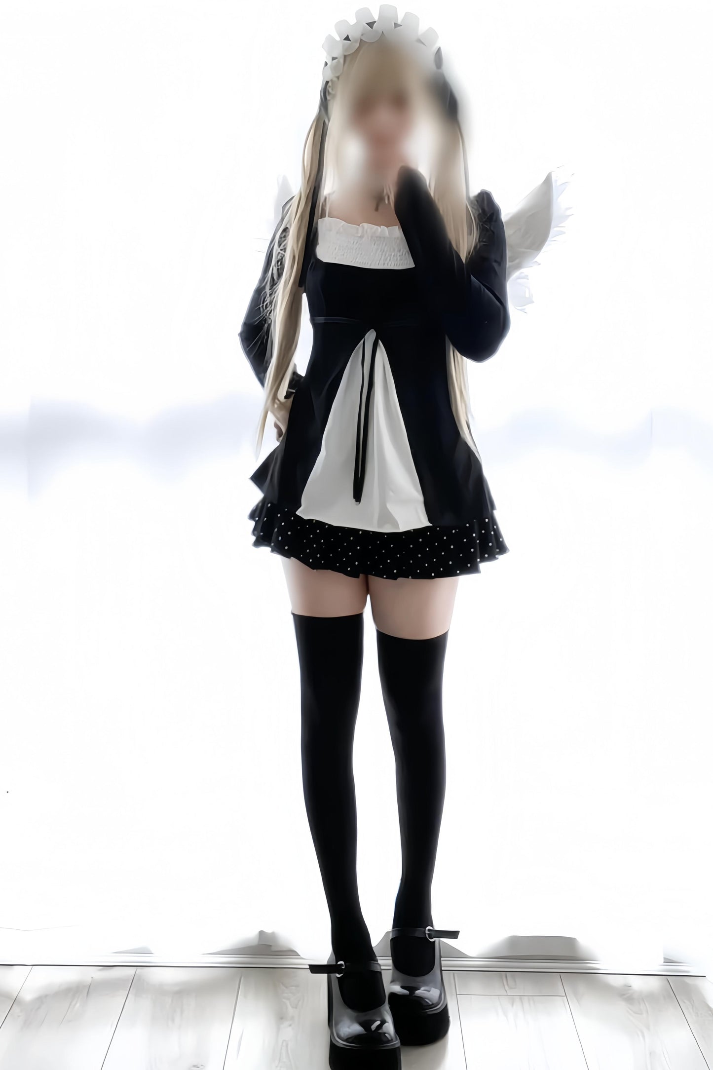 French Color Blocking A-Line Top + Skirt + Arm Sleeves