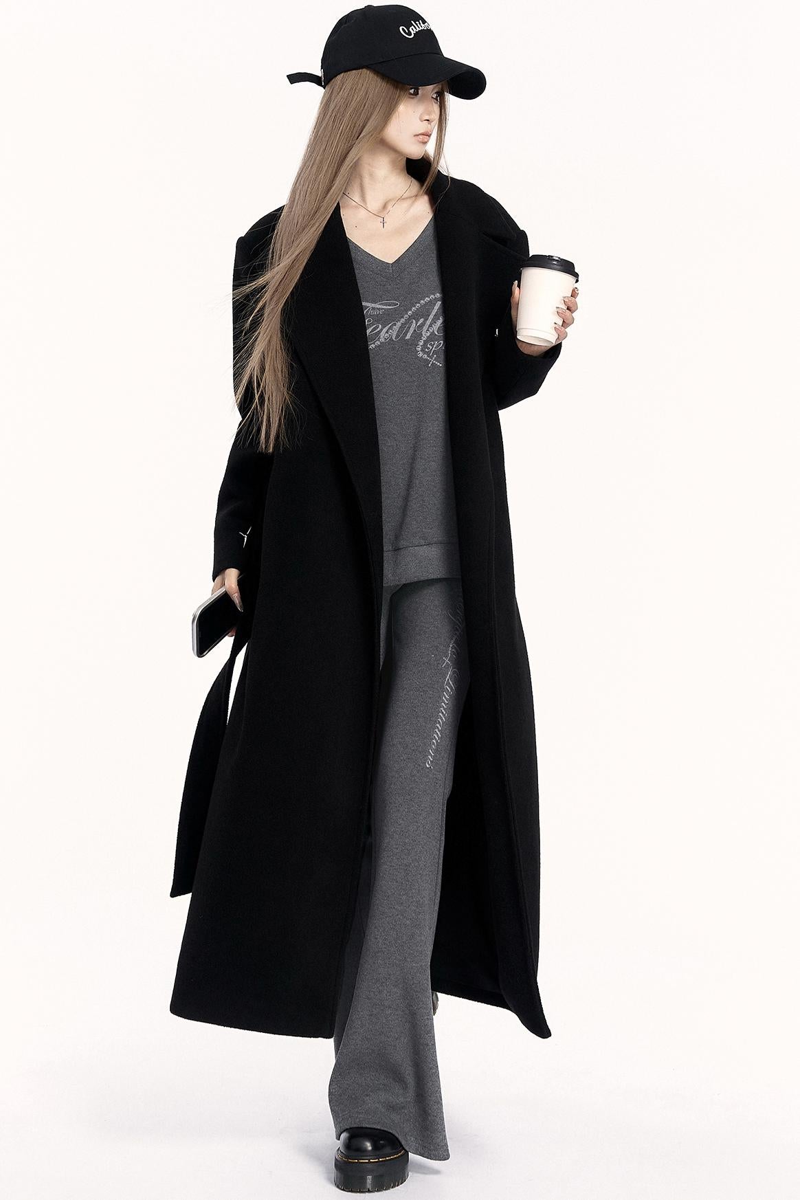 Brushed V-Neck Sweatshirt Setup