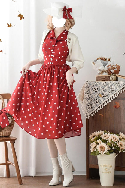Retro Elegant Halter Neck French Flare Dress