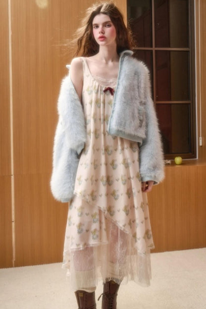 ライトボリュームファーショートコート