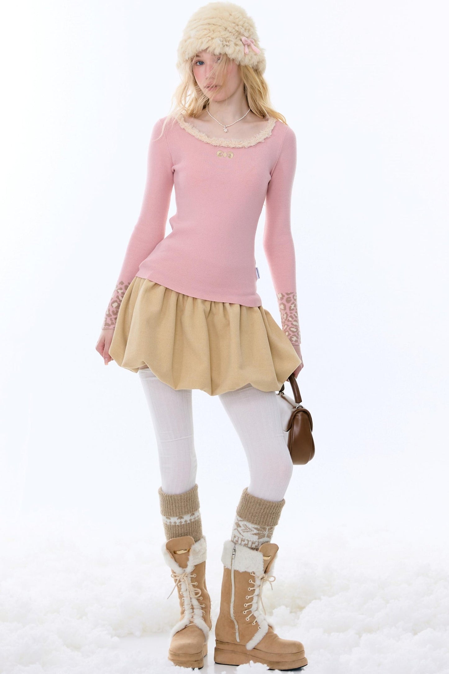 Leopard Print Knit Sweater