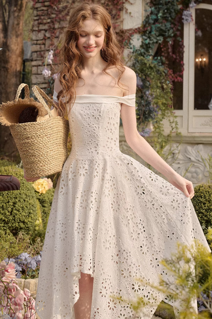 エレガントコットンリボンドレス