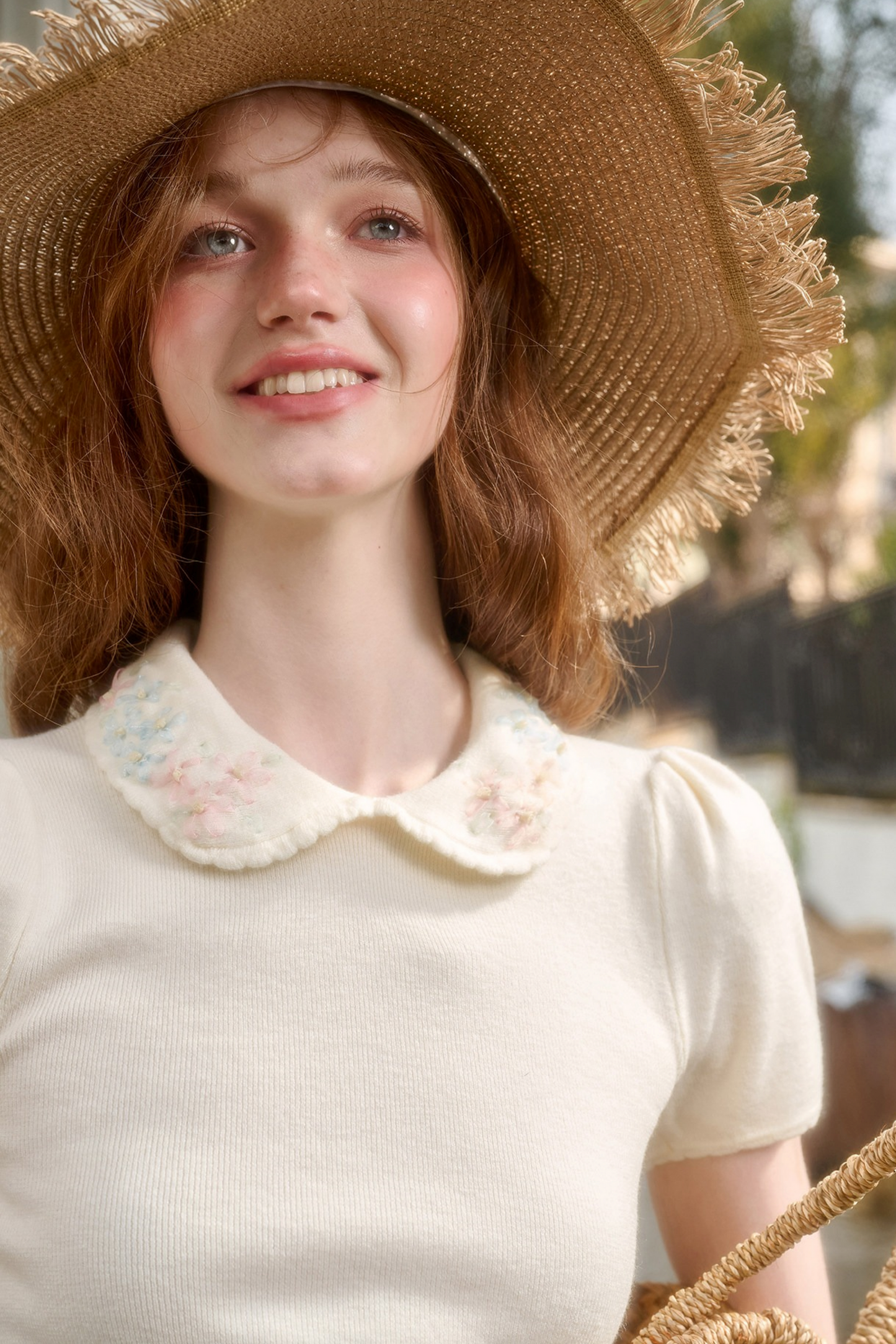 フローズンフラワーズタイトトップス