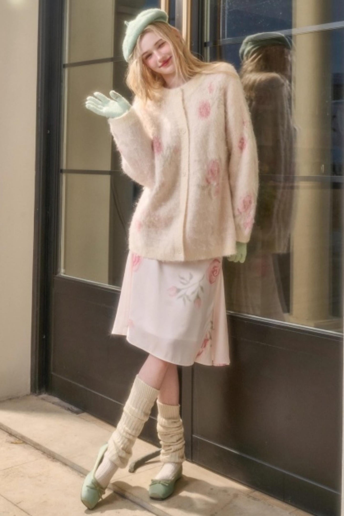 スイートレトロガーリーニットカーディガン