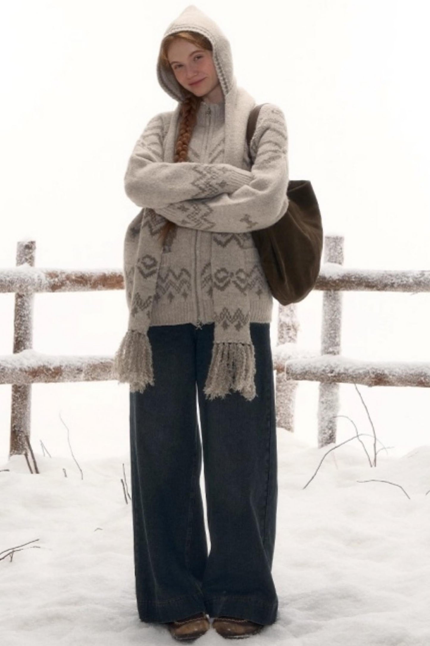 パピージップカーディガン+ハットスカーフ